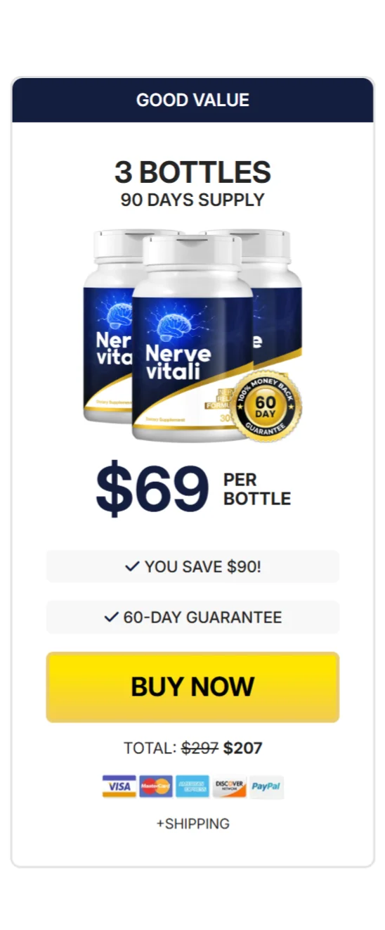 NerveVitali™ 3 bottles pricing